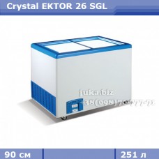 Морозильний лар з прямим склом Crystal ЕКТОР 26 SGL